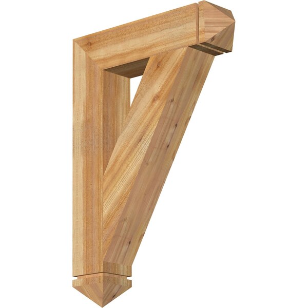 Ekena Millwork Traditional Arts & Crafts Rough Sawn Bracket, Western Red Cedar, 6"W x 28"D x 40"H BKT06X28X40TRA03RWR - main